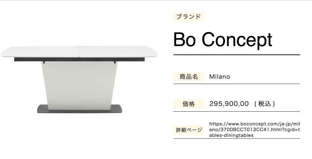 ナオミとカナコのダイニングテーブルBoConceptMilano