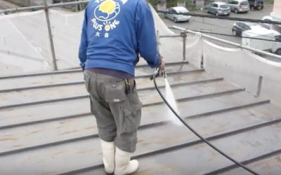 トタン屋根塗装の高圧洗浄